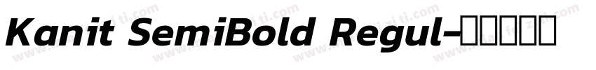 Kanit SemiBold Regul字体转换